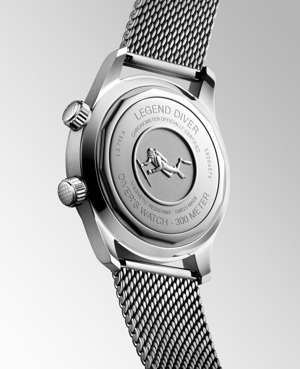 Longines Legend Diver 59 42mm L3.795.4.59.9 Watch for Men - case-back view