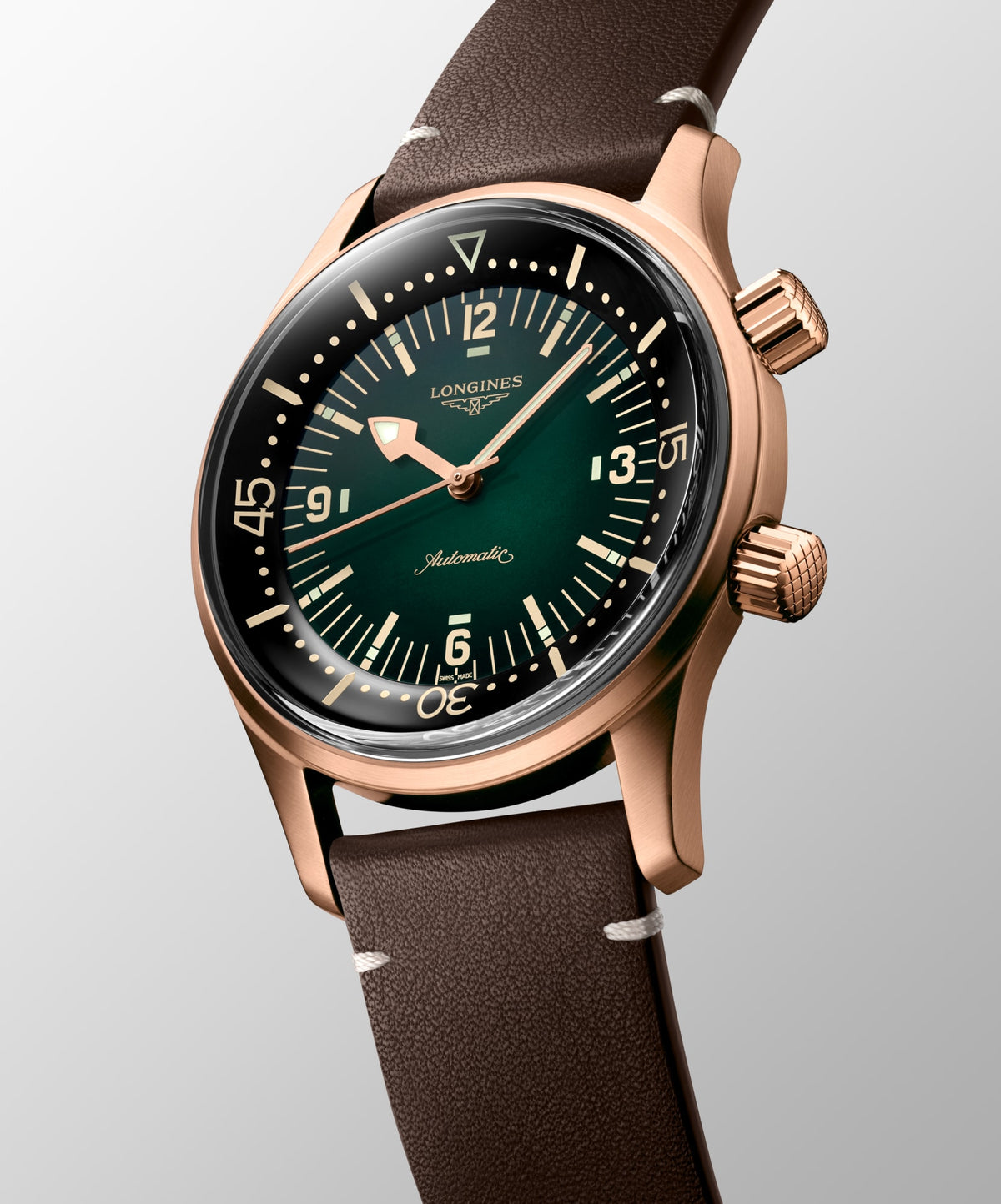 Longines Legend Diver Bronze 42mm L3.774.1.50.2 Watch for Men - dial view