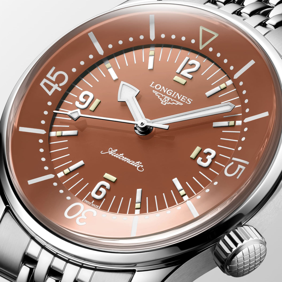 Longines Legend Diver 39mm L3.764.4.96.6 Unisex Watch - dial close-up