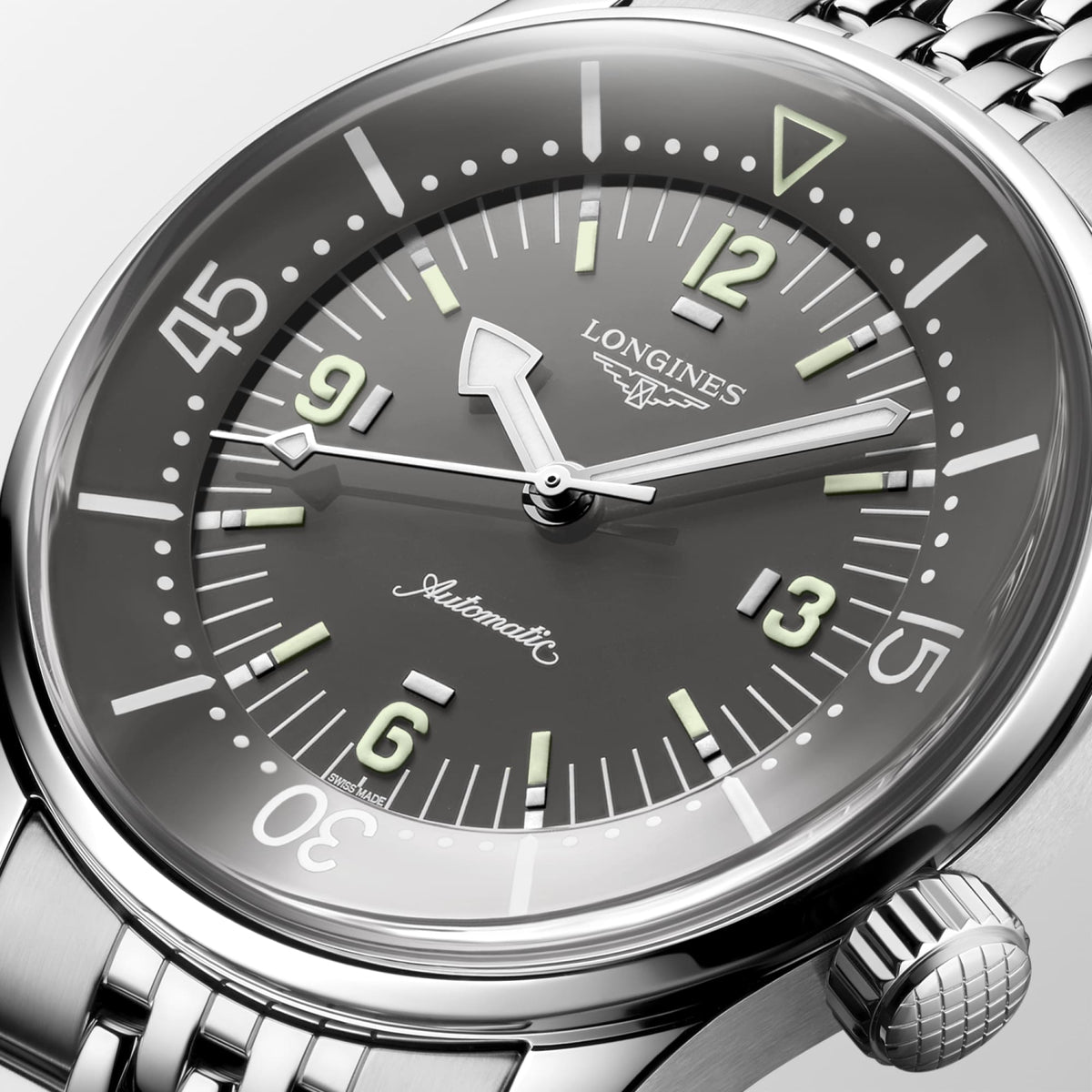 Longines Legend Diver 39mm L3.764.4.99.6 Unisex Watch - dial close-up