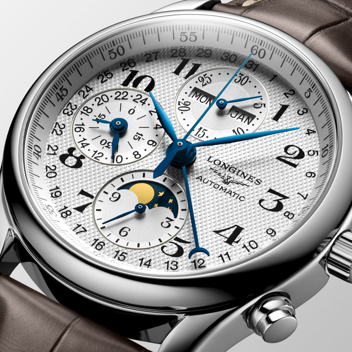 Longines Master Collection Chrono Moonphase 40mm L2.673.4.78.3 Watch for Men - dial close-up