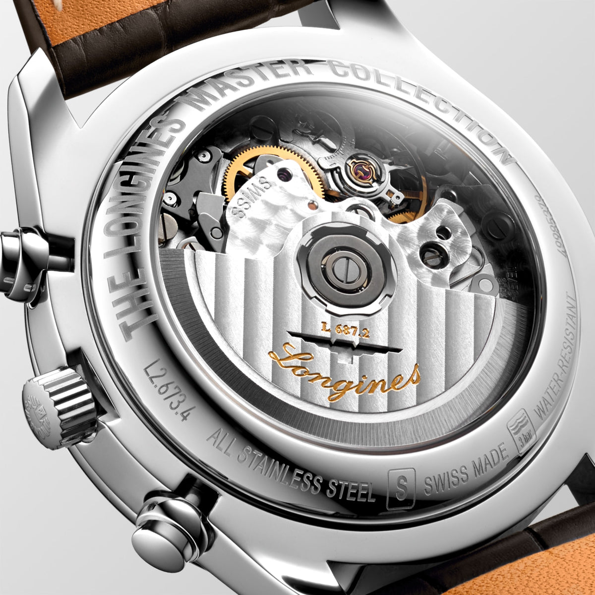 Longines Master Collection Chrono Moonphase 40mm L2.673.4.78.3 Watch for Men - case-back close-up
