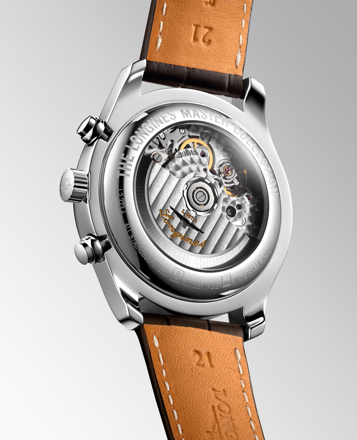 Longines Master Collection Chrono Moonphase 42mm L2.773.4.78.3 Watch for Men - case-back view