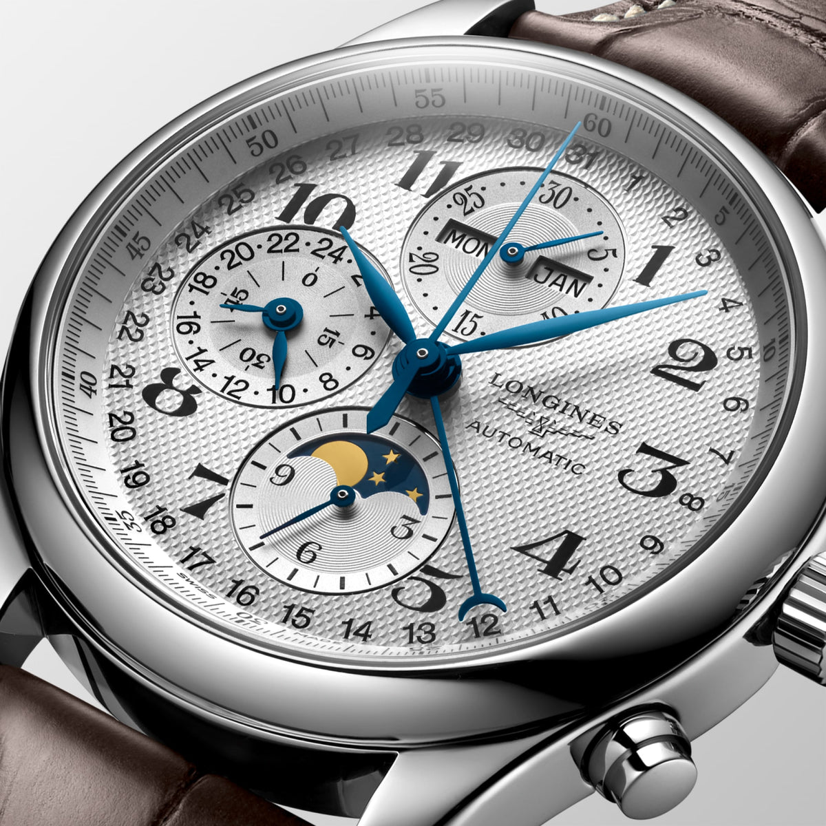 Longines Master Collection Chrono Moonphase 42mm L2.773.4.78.3 Watch for Men - dial close-up