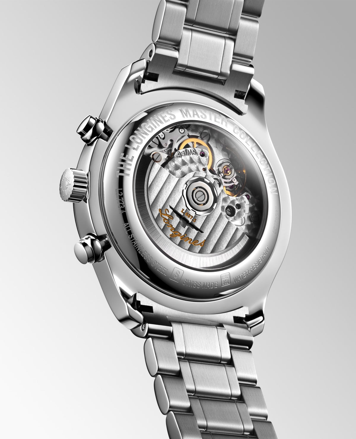 Longines Master Collection Chrono Moonphase 42mm L2.773.4.78.6 Watch for Men - case-back view