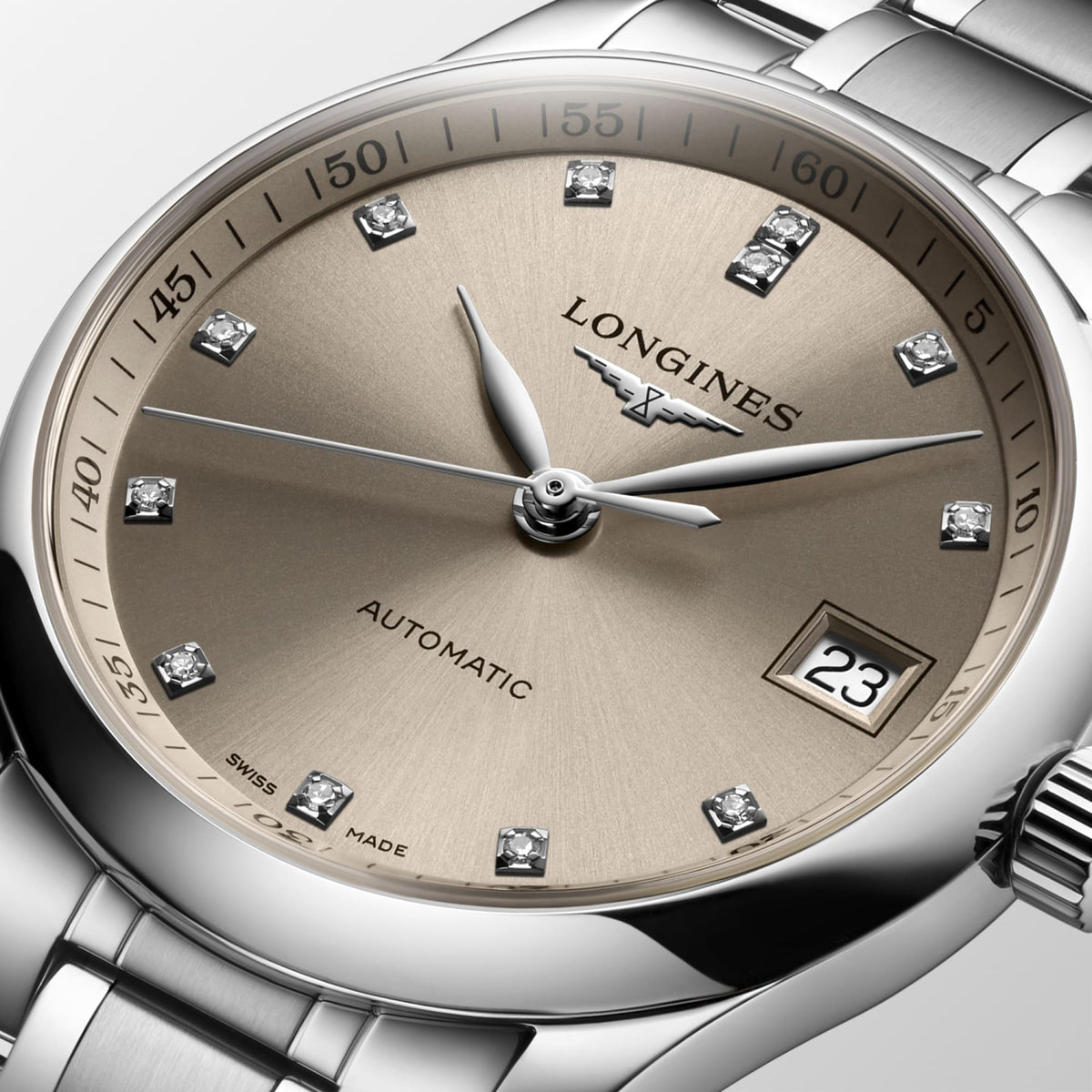 Longines Master Collection 34mm L2.357.4.07.6 Watch for Women - dial close-up