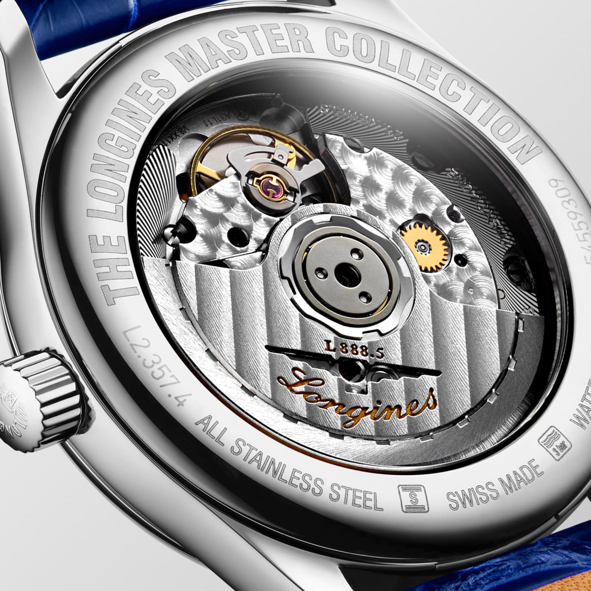 Longines Master Collection 34mm L2.357.4.87.0 Watch for Women - case-back close-up