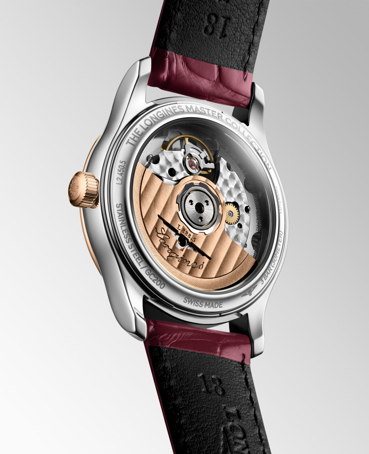 Longines Master Collection 34mm L2.450.5.89.2 Watch for Women - case-back view