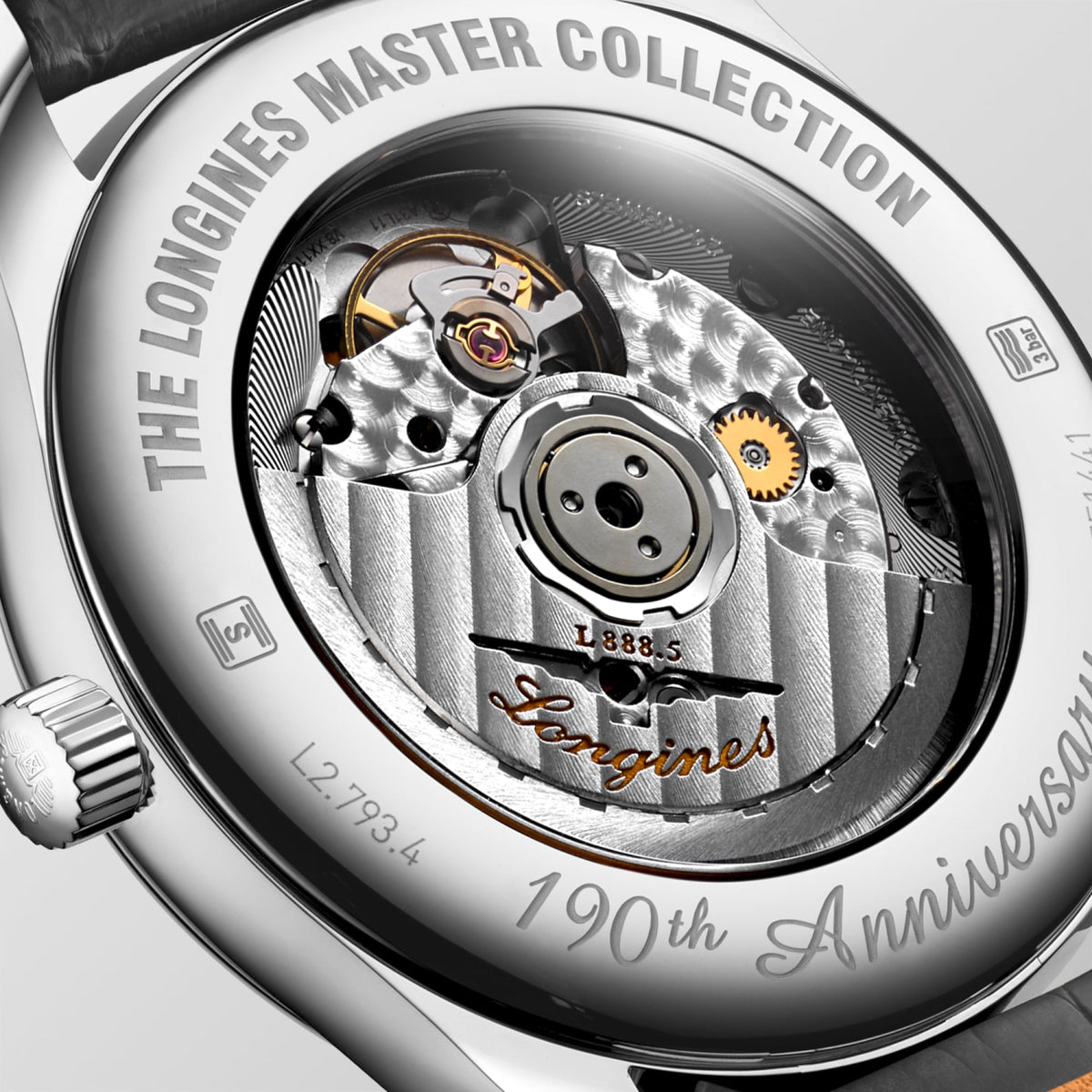 Longines Master Collection 40mm L2.793.4.73.2 Watch for Men - case-back close-up