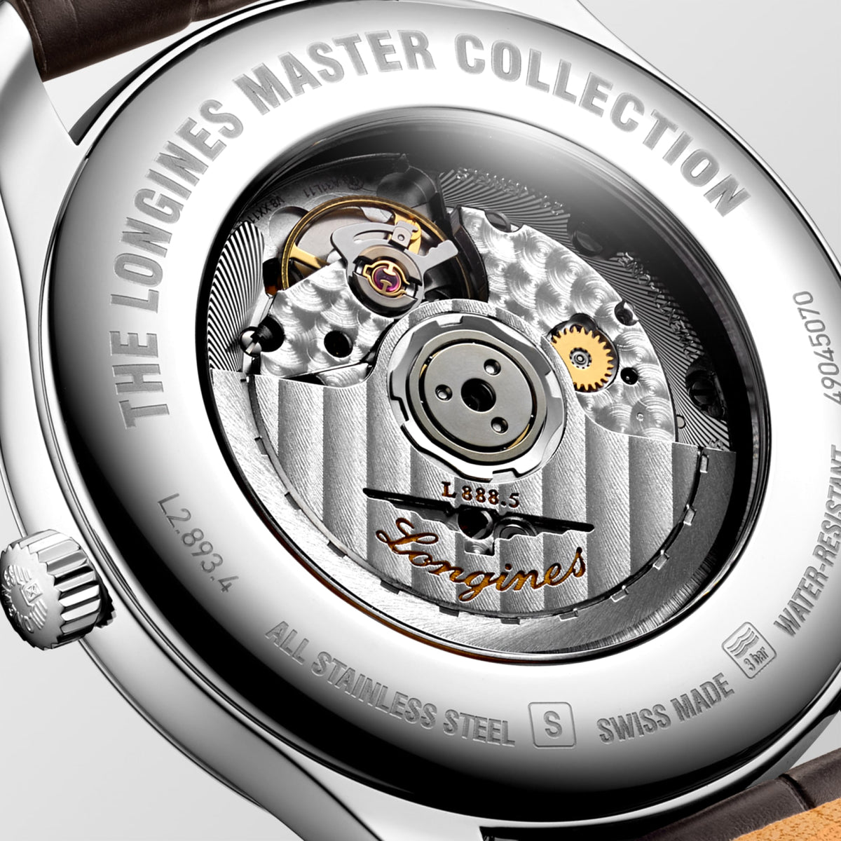 Longines Master Collection 42mm L2.893.4.78.3 Watch for Men - case-back close-up