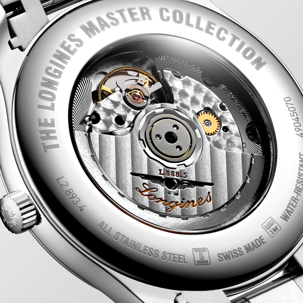 Longines Master Collection 42mm L2.893.4.79.6 Watch for Men - case-back close-up