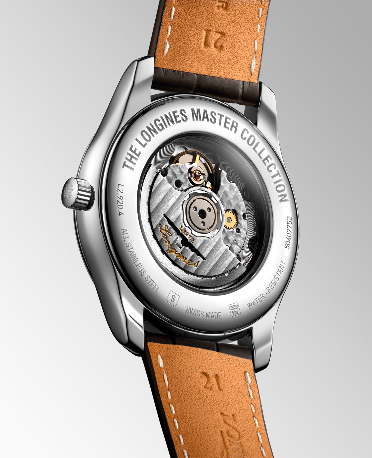 Longines Master Collection 42mm L2.920.4.78.3 Watch for Men - case-back view