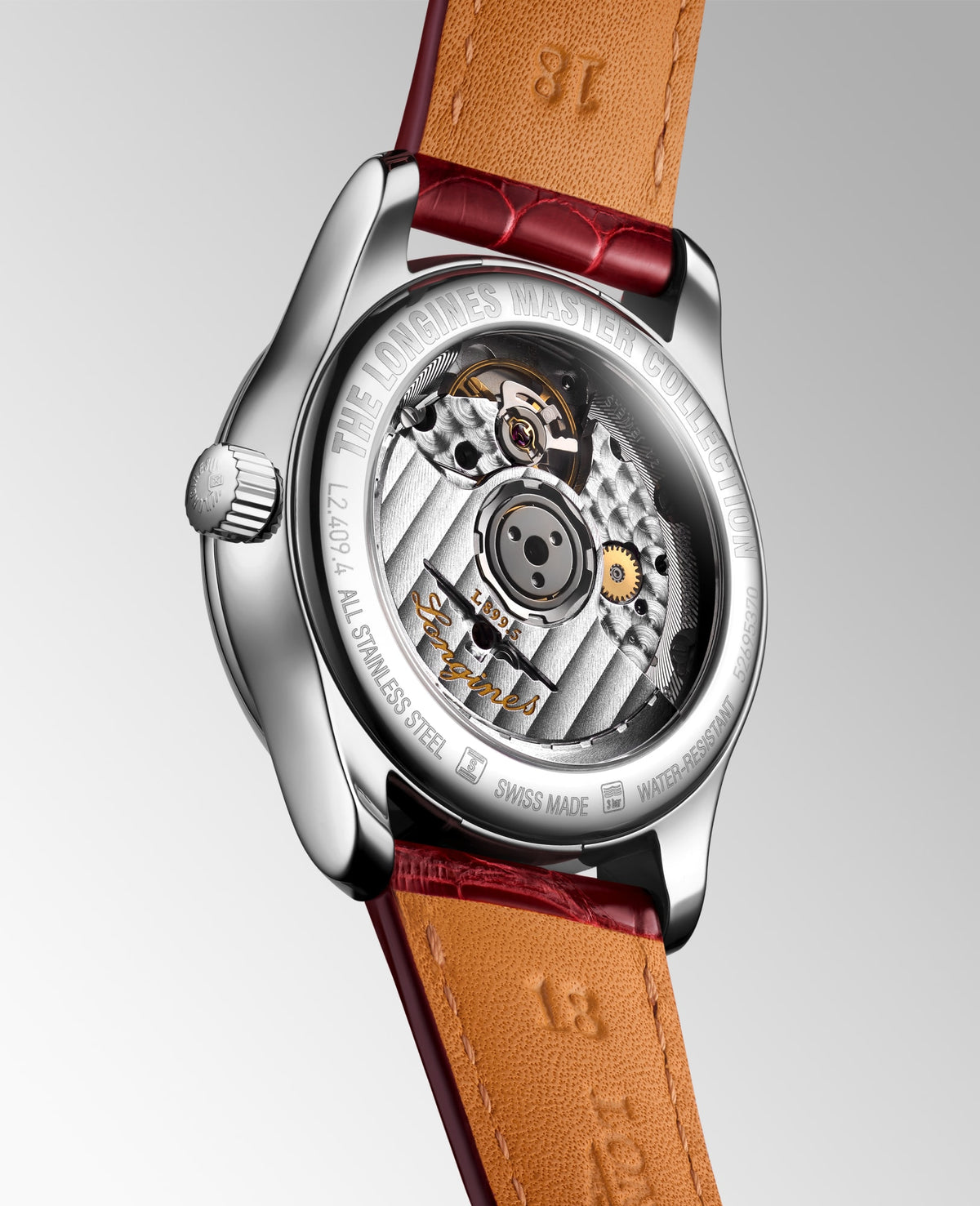 Longines Master Collection Moonphase 34mm L2.409.4.87.2 Watch for Women - case-back view