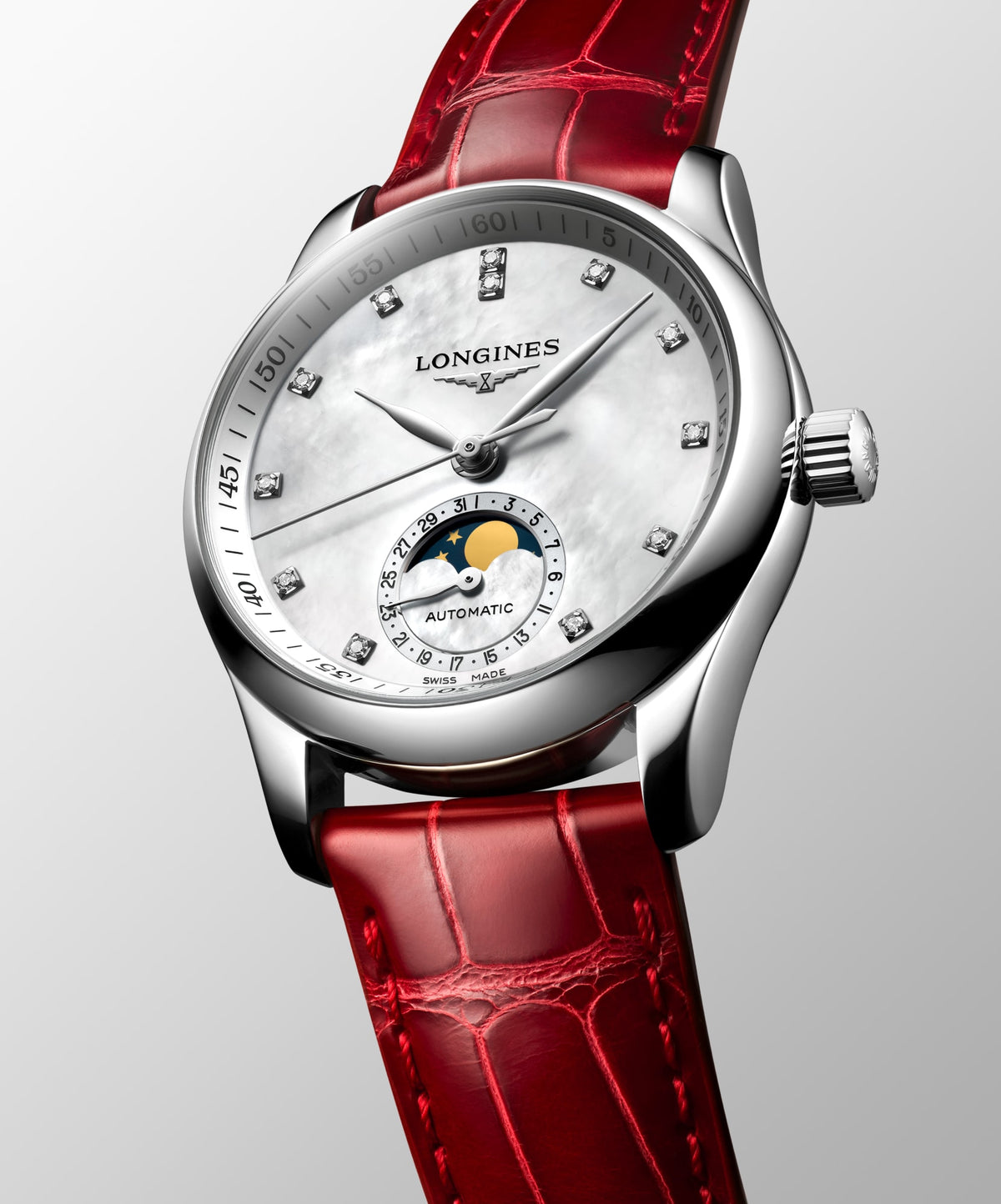 Longines Master Collection Moonphase 34mm L2.409.4.87.2 Watch for Women - dial view