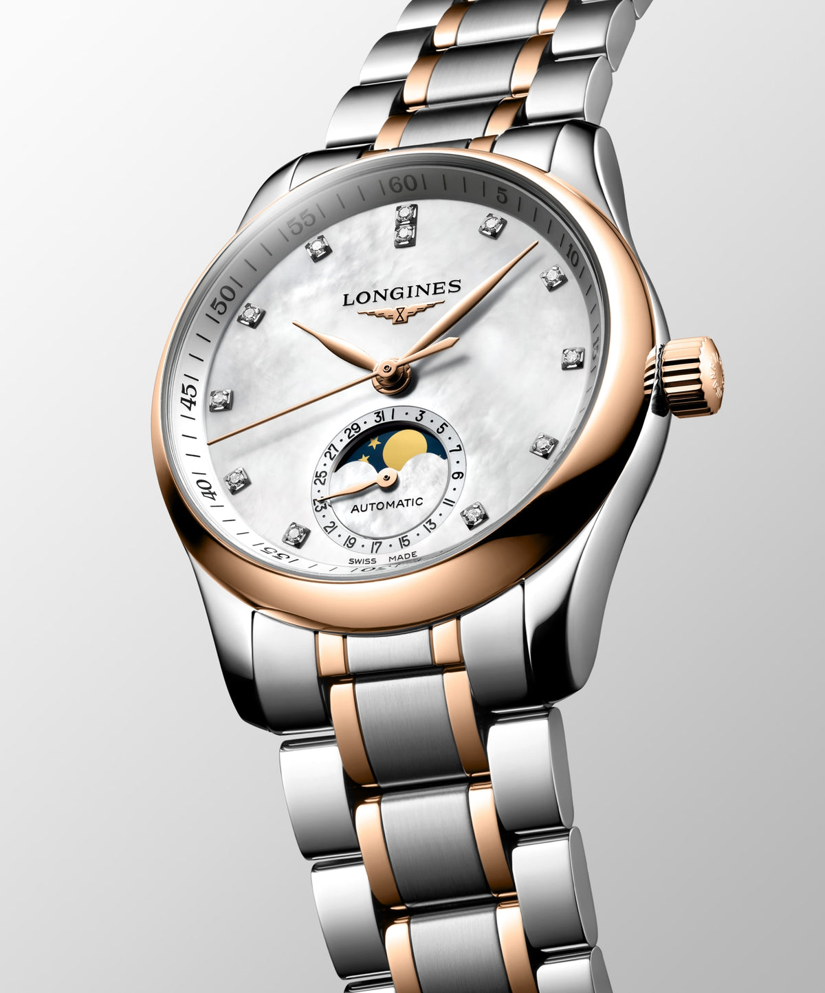 Longines Master Collection Moonphase 34mm L2.409.5.89.7 Watch for Women - dial view