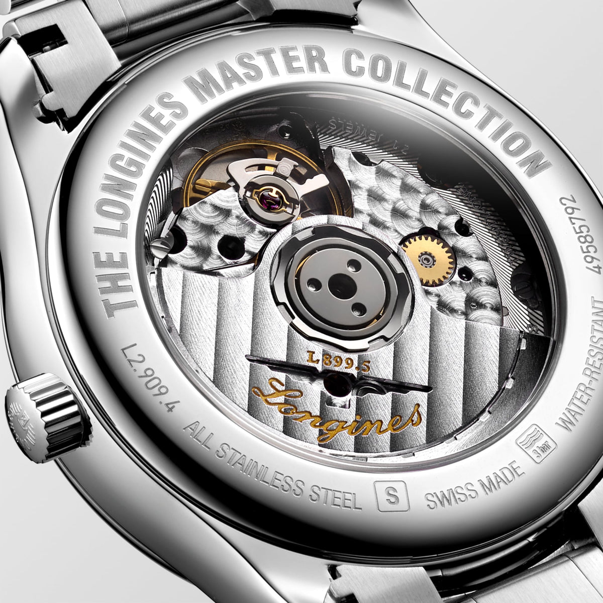 Longines Master Collection Moonphase 40mm L2.909.4.57.6 Watch for Men - case-back close-up
