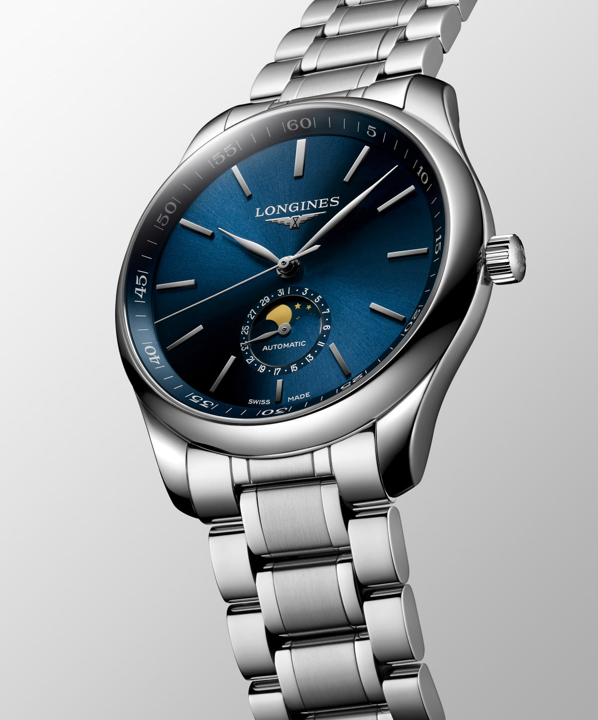 Longines Master Collection Moonphase 42mm L2.919.4.92.6 Watch for Men - dial view