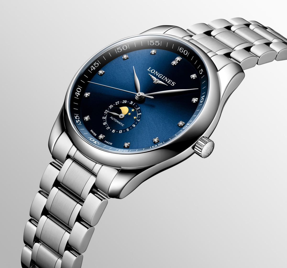 Longines Master Collection Moonphase 42mm L2.919.4.97.6 Watch for Men - detail view