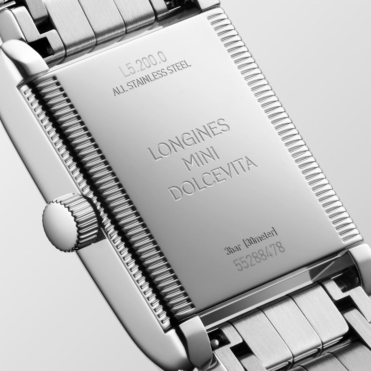 Longines Mini DolceVita L5.200.0.75.6 Watch for Women - case-back close-up