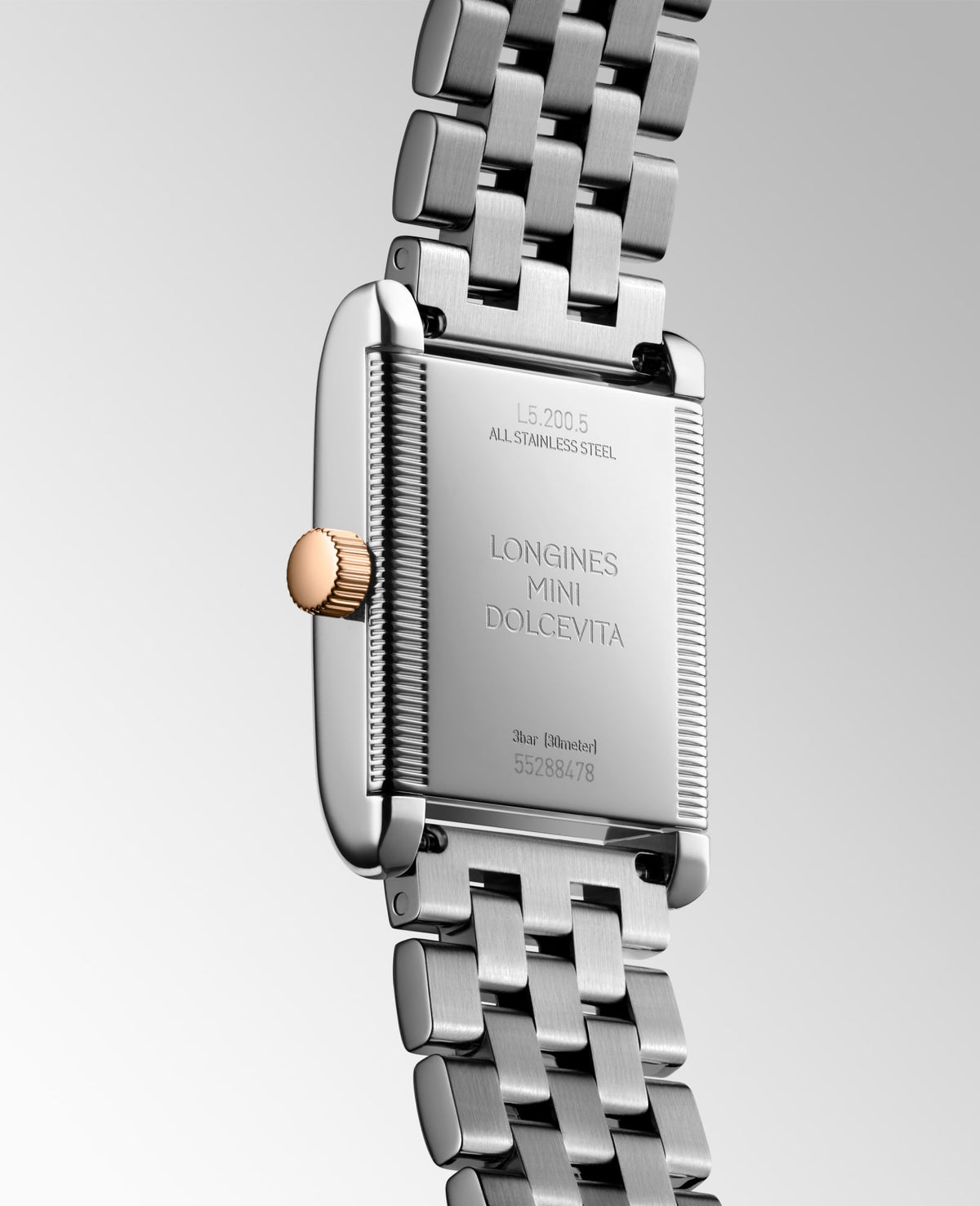 Longines Mini DolceVita L5.200.5.71.7 Watch for Women - case-back view