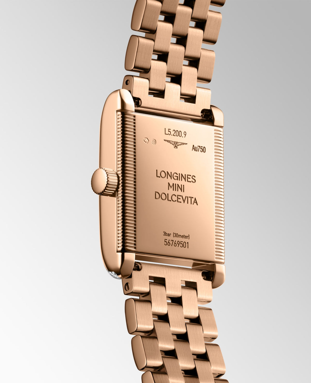 Longines Mini DolceVita L5.200.9.71.6 Watch for Women - case-back view