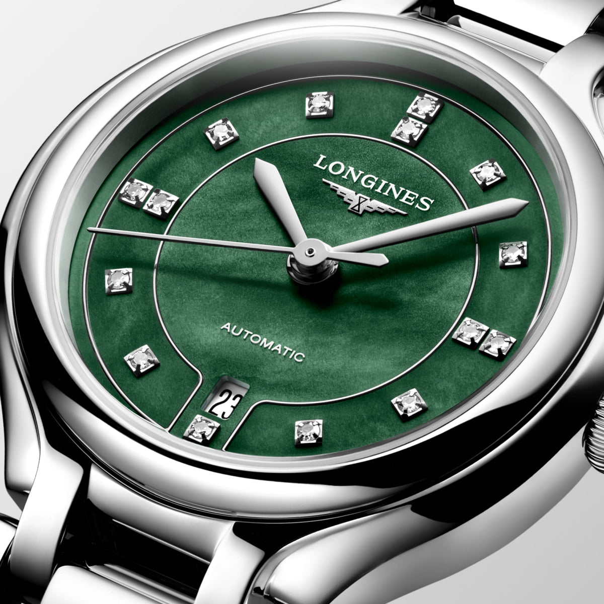 Longines PrimaLuna 30mm L8.123.4.07.6 Watch for Women - dial close-up