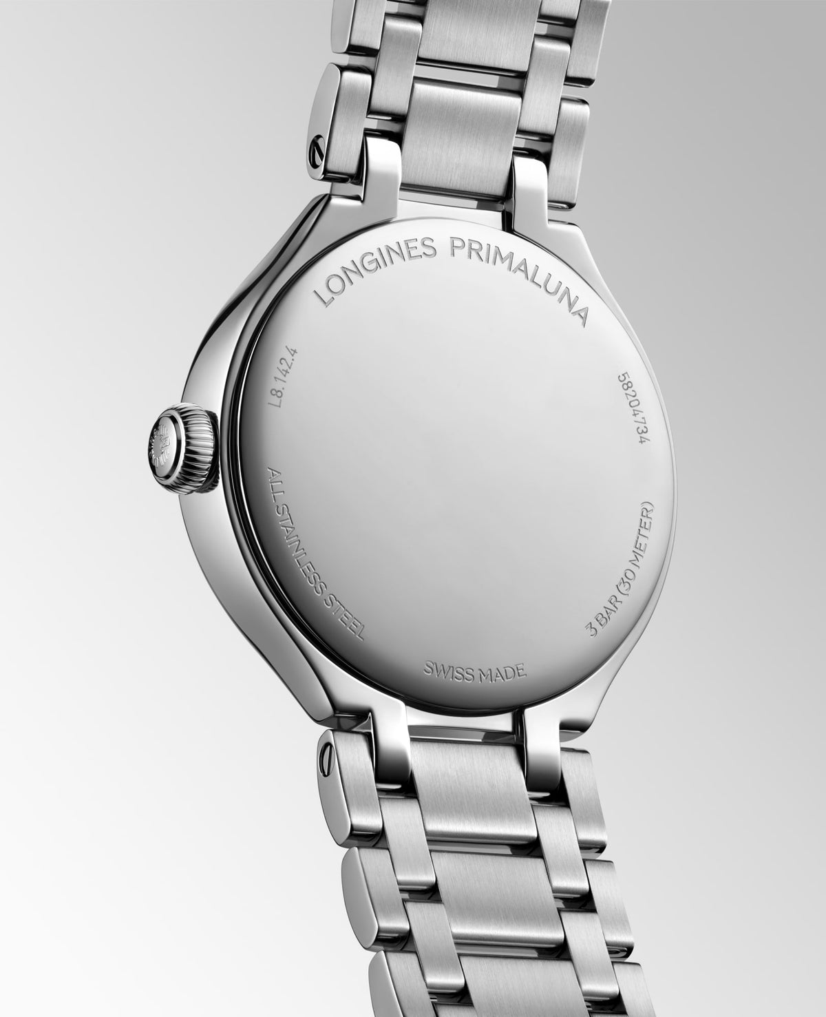 Longines PrimaLuna 30mm L8.142.4.87.6 Watch for Women - case-back view