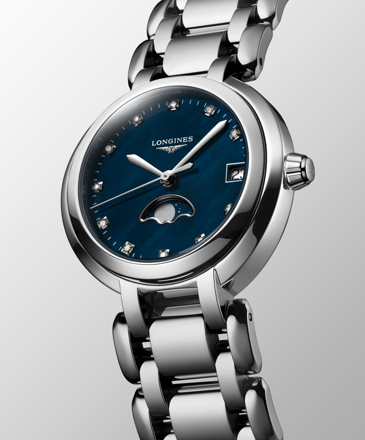 Longines PrimaLuna Moonphase 30.5mm L8.115.4.98.6 Watch for Women - dial view