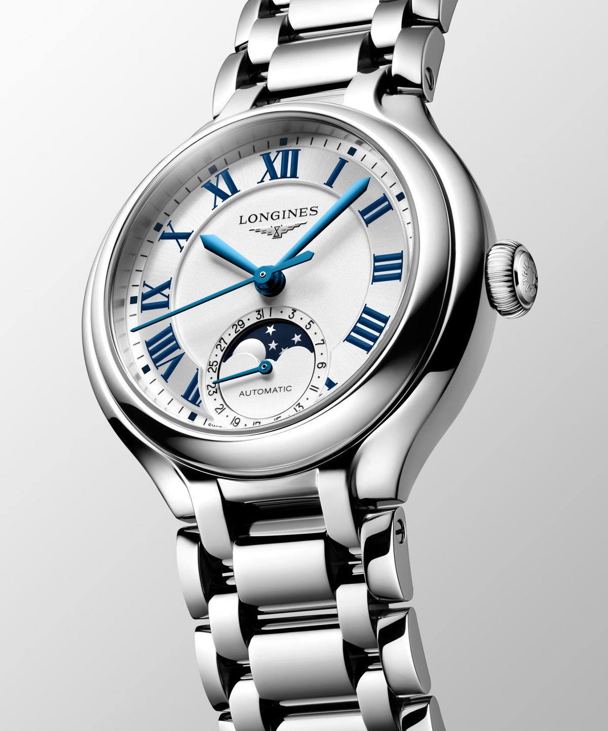 Longines PrimaLuna Moonphase 34mm L8.126.4.71.6 Watch for Women - dial view