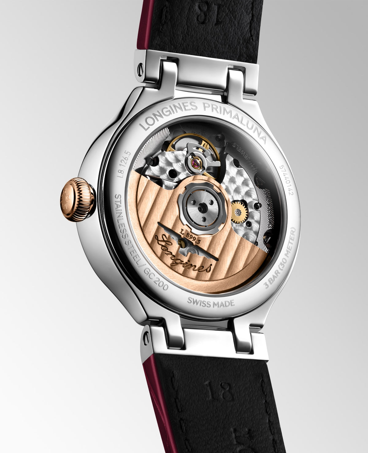 Longines PrimaLuna Moonphase 34mm L8.126.5.71.2 Watch for Women - case-back view