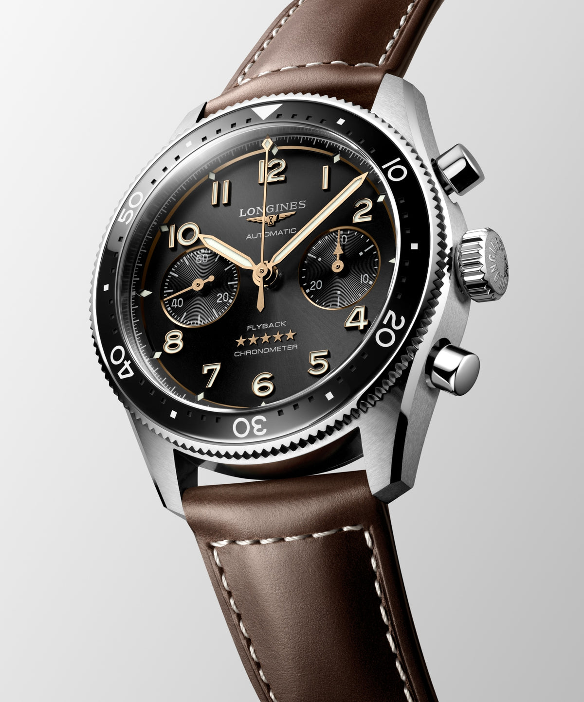 Longines Spirit Flyback 42mm L3.821.4.53.2 Watch for Men - dial view