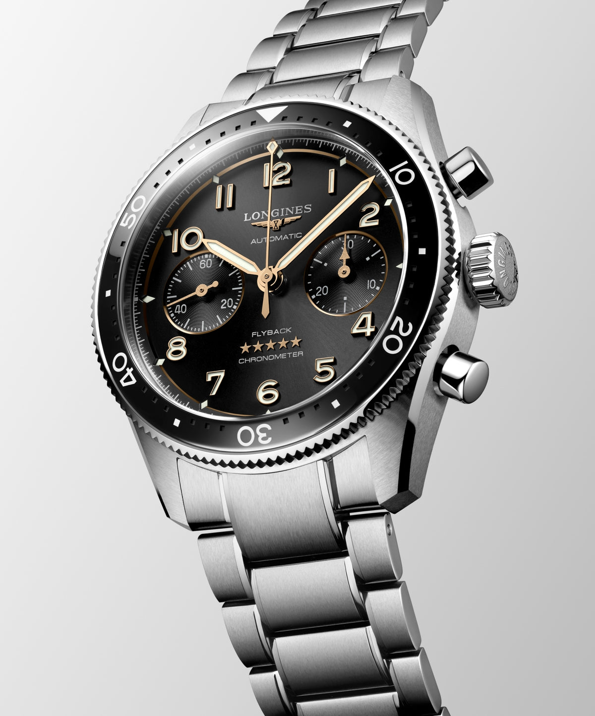 Longines Spirit Flyback 42mm L3.821.4.53.6 Watch for Men - dial view