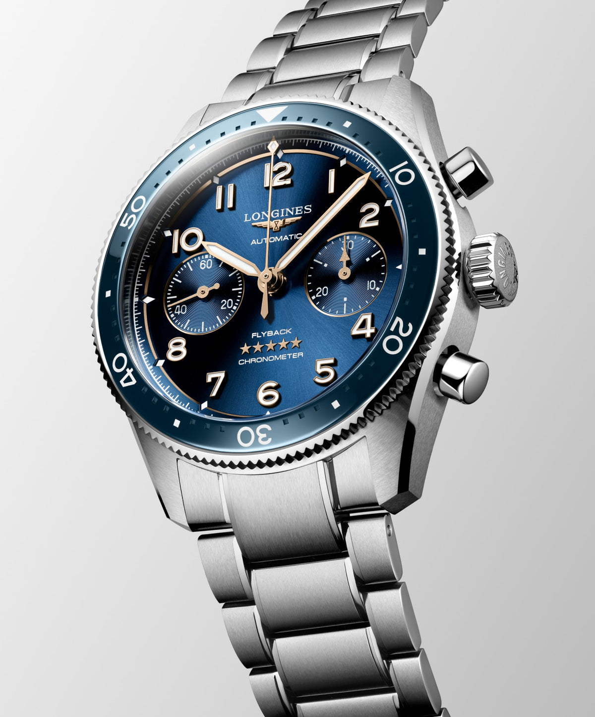 Longines Spirit Flyback 42mm L3.821.4.93.6 Watch for Men - dial view