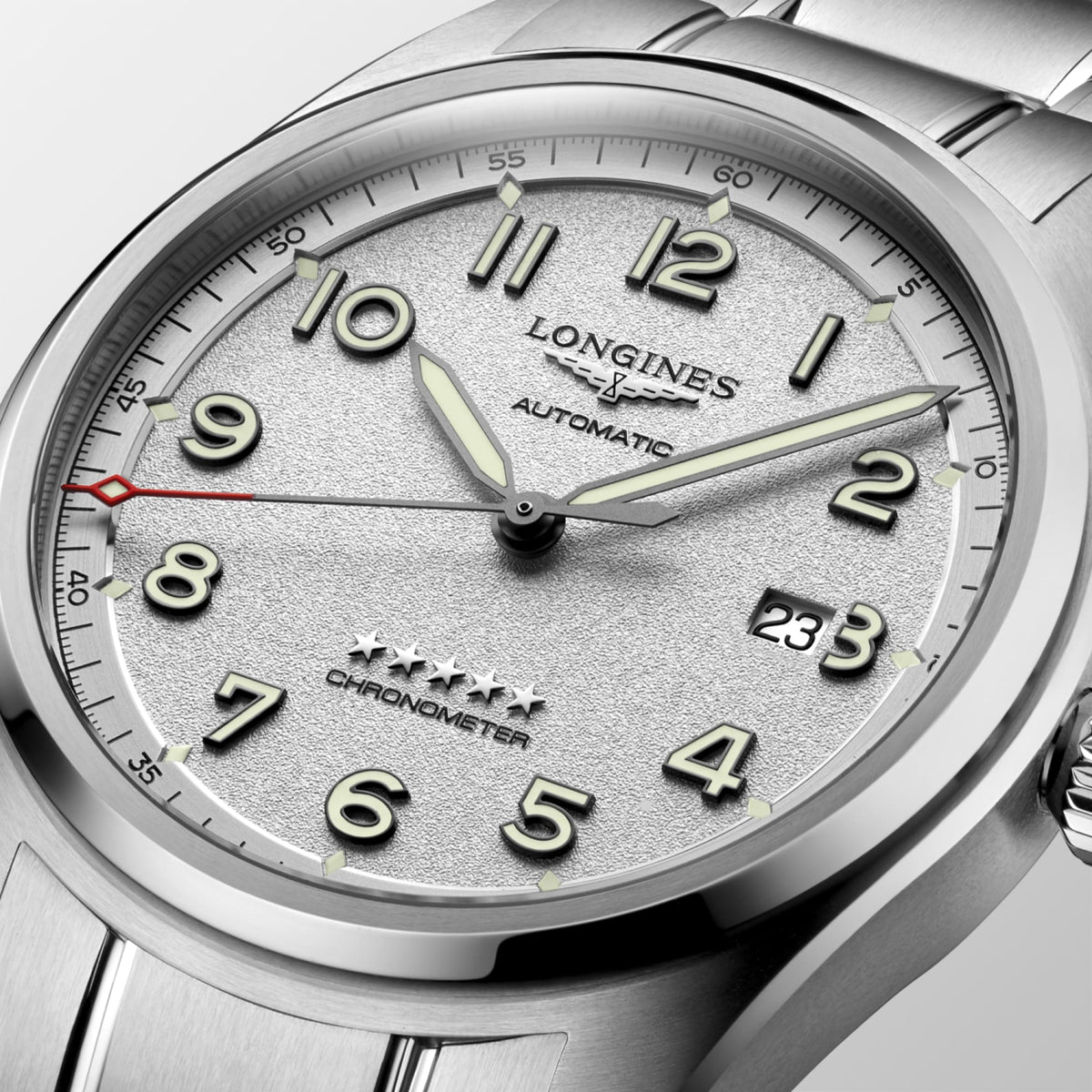 Longines Spirit 42mm L3.811.4.73.6 Watch for Men - dial close-up