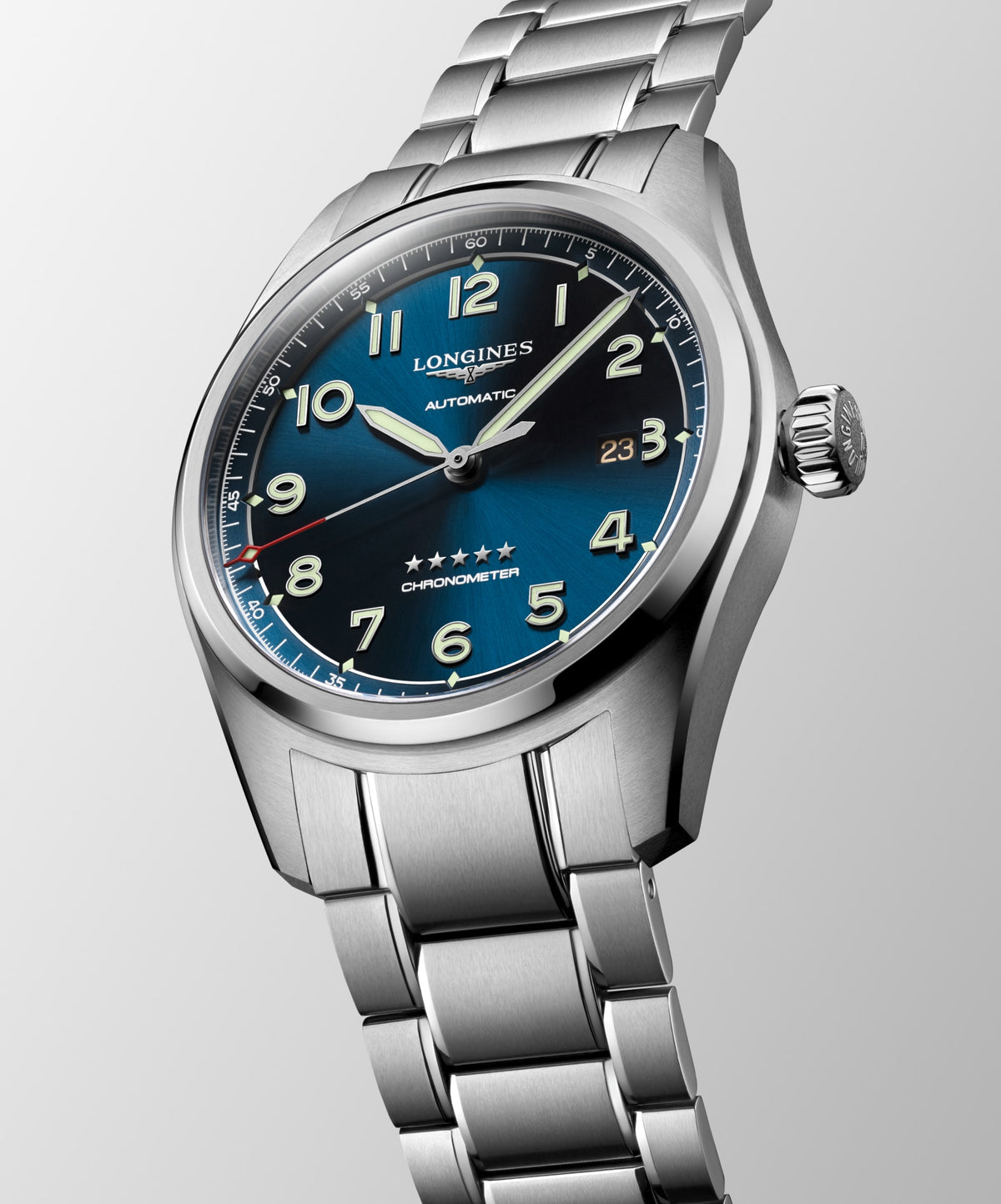 Longines Spirit 42mm L3.811.4.93.6 Watch for Men - dial view