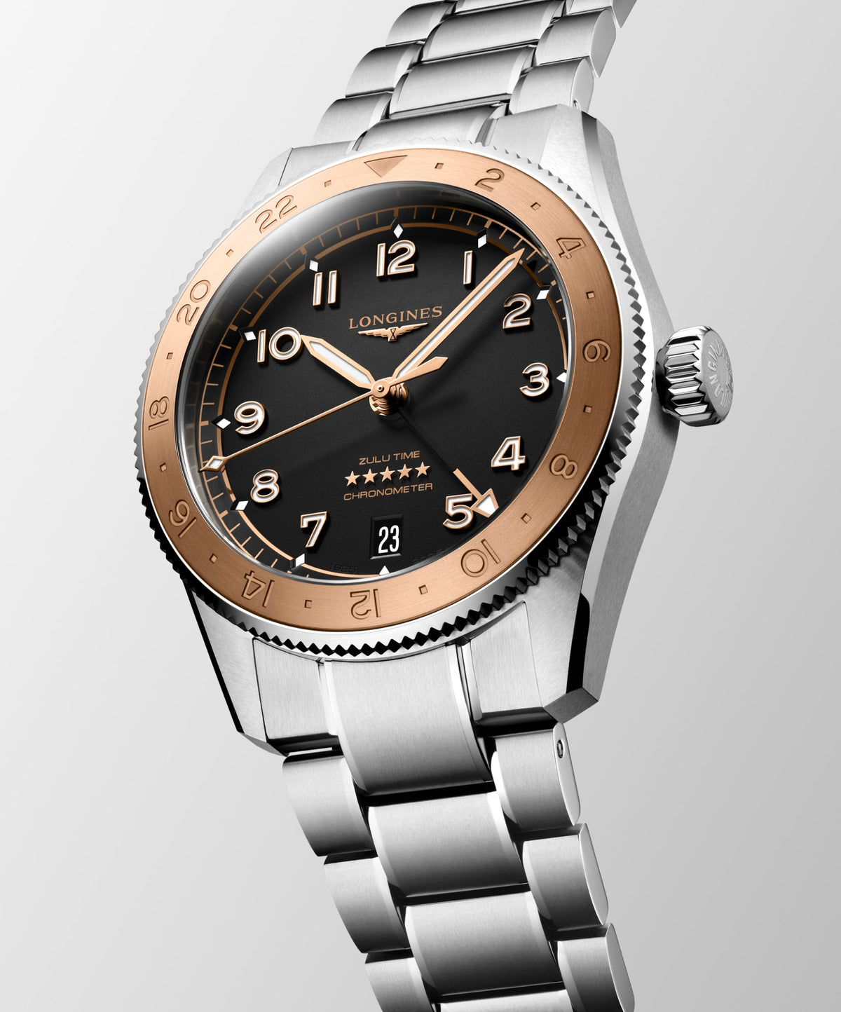 Longines Spirit Zulu Time 1925 39mm L3.803.5.53.6 Unisex Watch - dial view