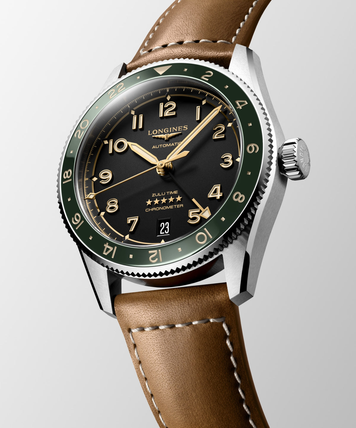 Longines Spirit Zulu Time 39mm L3.802.4.63.2 Unisex Watch - dial view