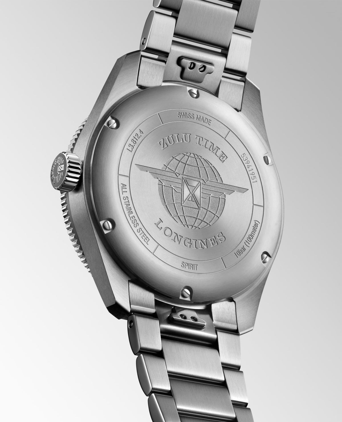 Longines Spirit Zulu Time 42mm L3.812.4.60.6 Watch for Men - case-back view