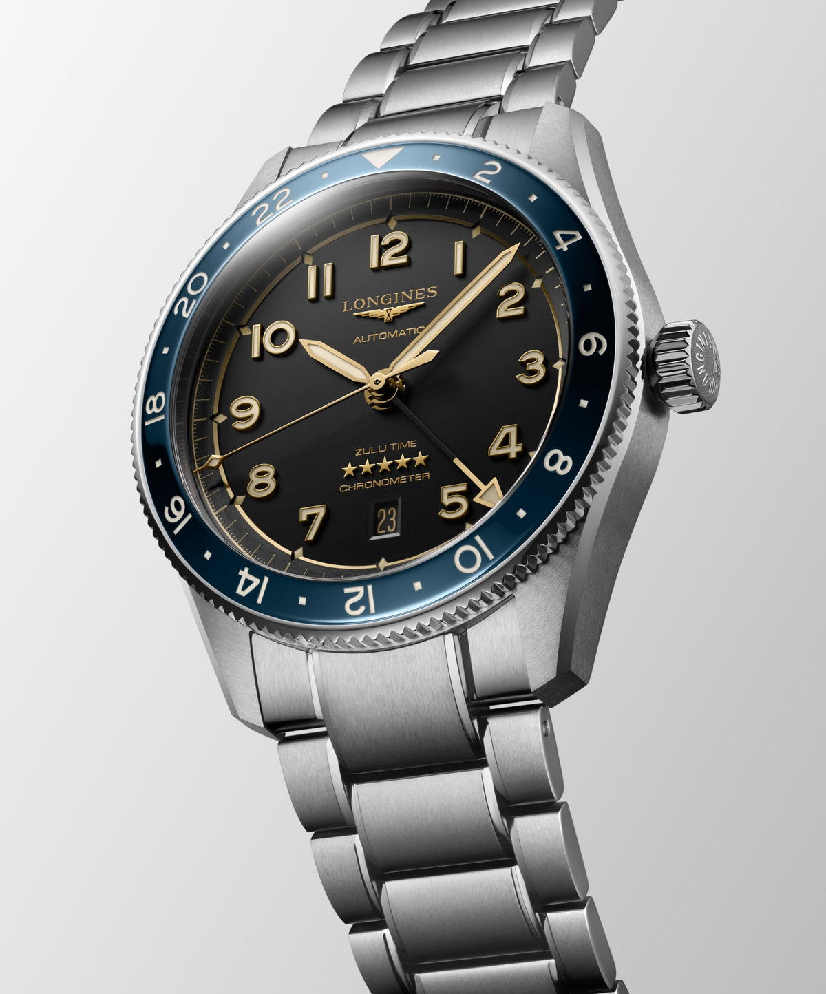 Longines Spirit Zulu Time 42mm L3.812.4.60.6 Watch for Men - dial view