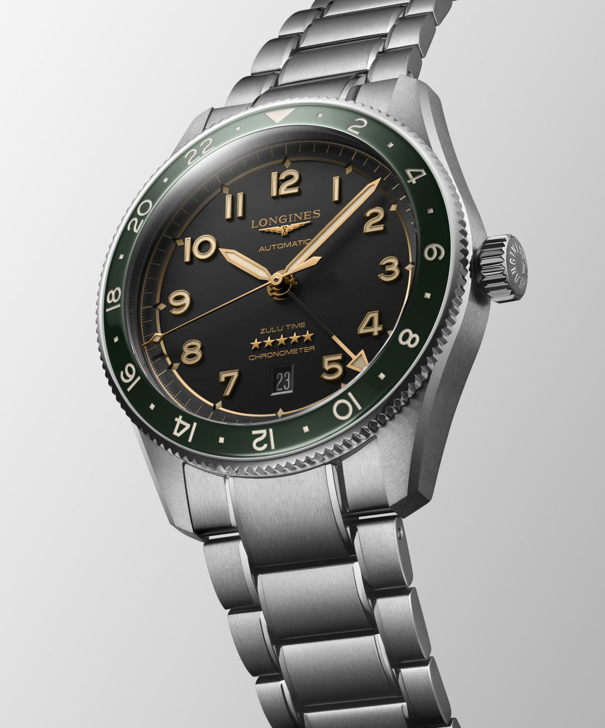 Longines Spirit Zulu Time 42mm L3.812.4.63.6 Watch for Men - dial view