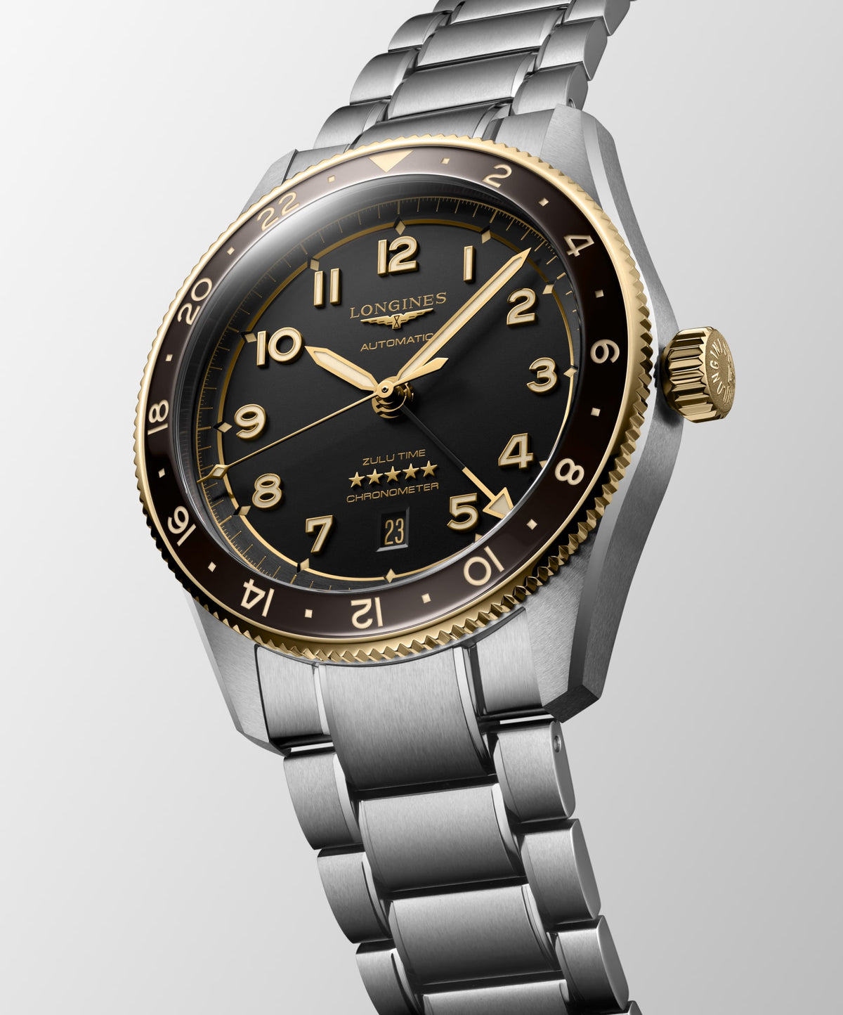Longines Spirit Zulu Time 42mm L3.812.5.53.6 Watch for Men - dial view
