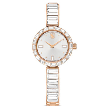 Matrix Bangle watch Swiss Made, Crystal bracelet, Rose gold tone, Rose gold-tone finish