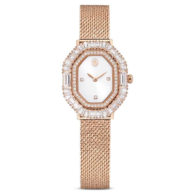 Matrix Octagon watch Metal bracelet, Rose gold tone, Rose gold-tone finish