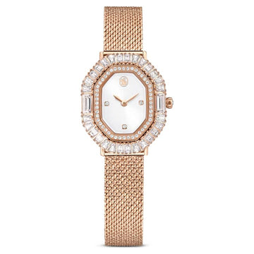 Matrix Octagon watch Metal bracelet, Rose gold tone, Rose gold-tone finish