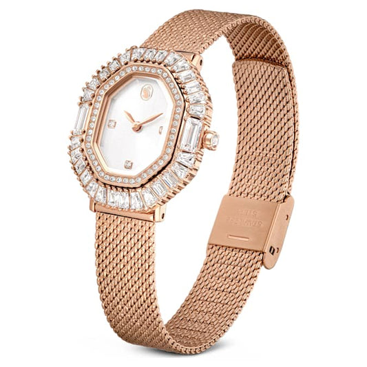 Matrix Octagon watch Metal bracelet, Rose gold tone, Rose gold-tone finish