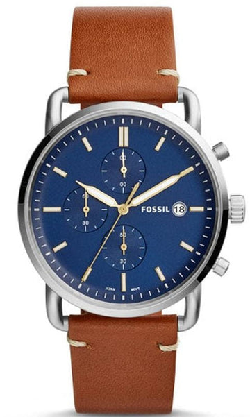 Fossil Commuter Blue Dial Mens Watch - Kamal Watch Company