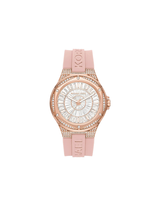 Michael Kors Lennox 43 mm White Dial Silicone Analog Watch for Women - MK7334I - Kamal Watch Company