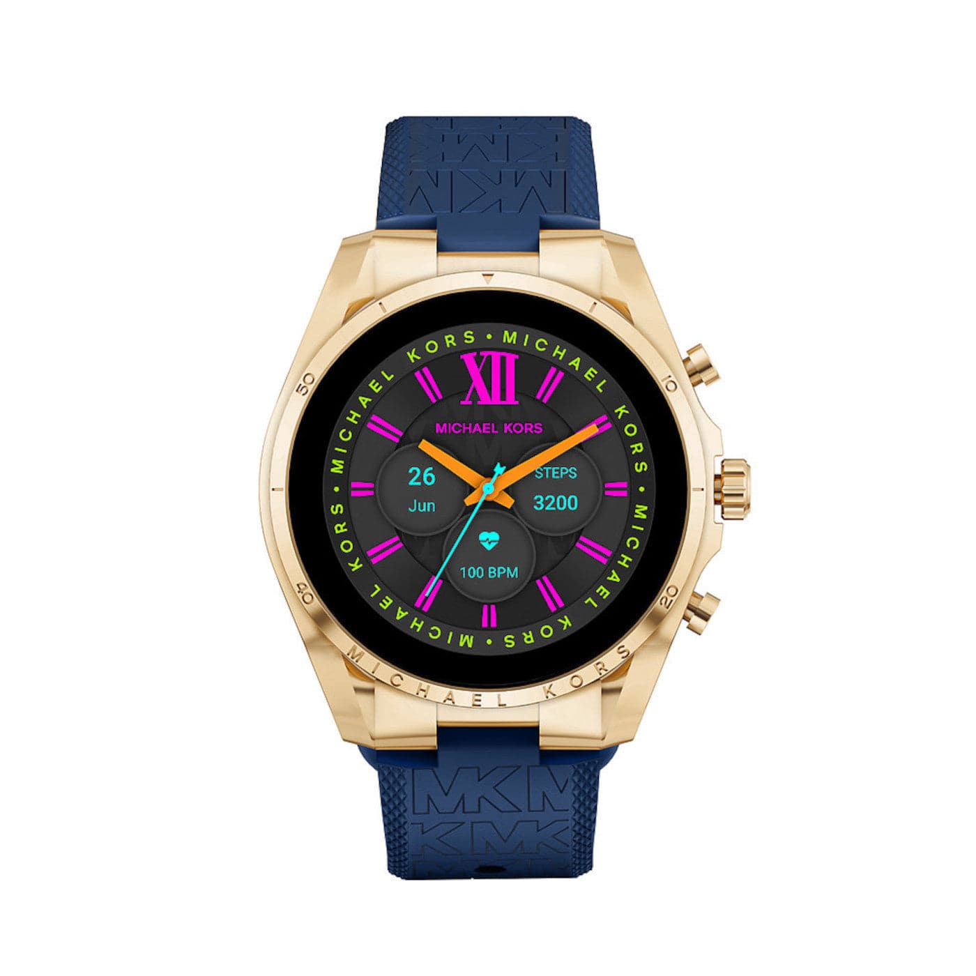 Michael Kors Gen 6 Bradshaw 44 mm Full Color Display Stainless Steel Digital Watch for Women - MKT5152 - Kamal Watch Company
