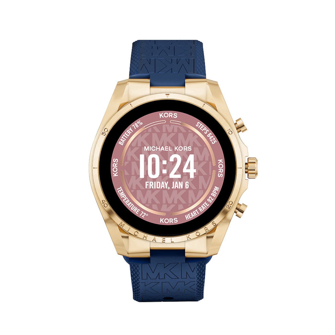Michael Kors Access Runway MKT5048 DW7M1 Womens Smart Watch Gold wit Black  Band  eBay