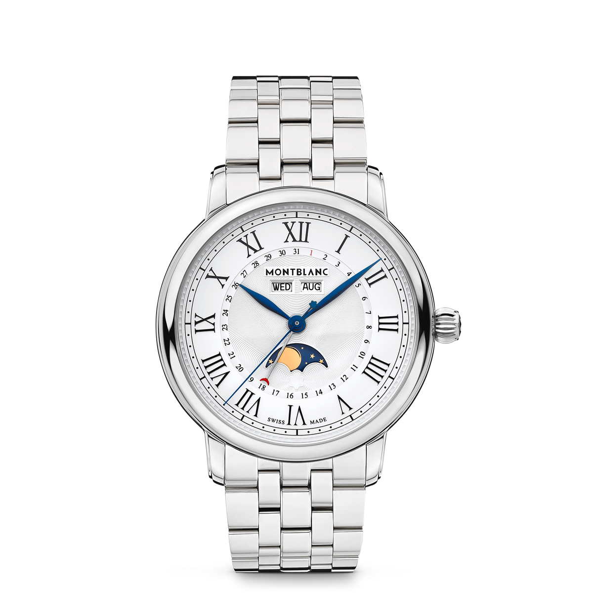 Montblanc Star Legacy Full Calendar 42 mm MB128677, silver-white dial, stainless steel bracelet – view 1 of 6